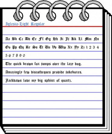 Iglesia-Light Regular Font