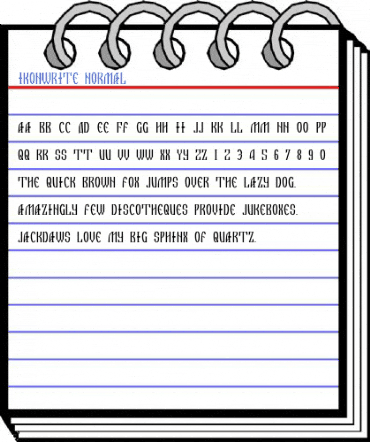IkonWrite Normal Font