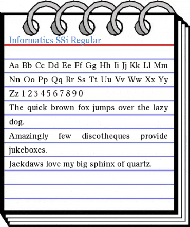 Informatics SSi Regular Font