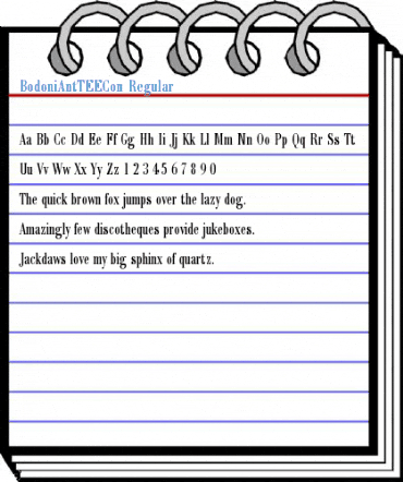 BodoniAntTEECon Font