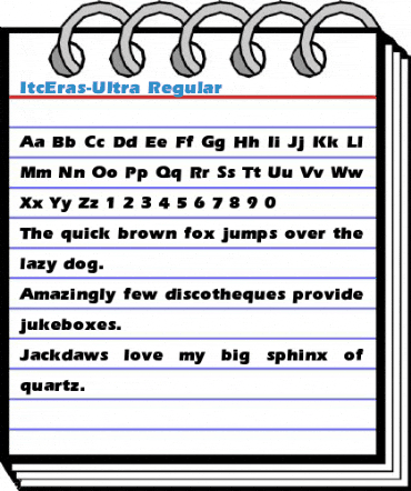 ItcEras-Ultra Regular Font