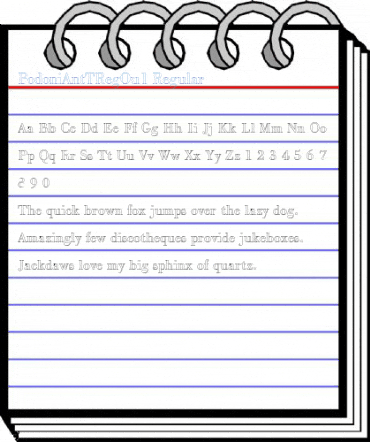 BodoniAntTRegOu1 Regular Font