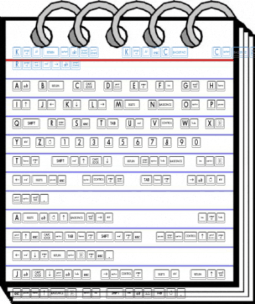 Keyboard KeysCn Condensed Regular Font