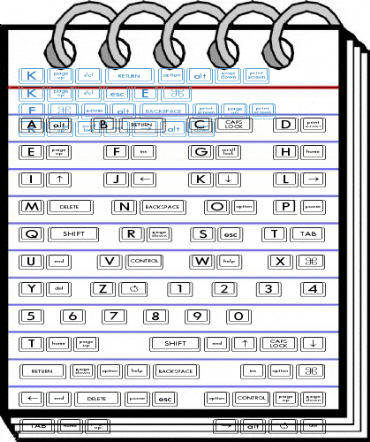Keyboard KeysEx Expanded Font