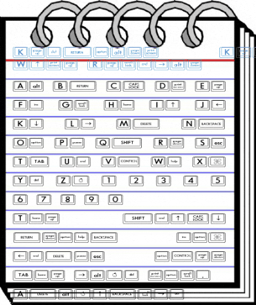 Keyboard KeysWd Wide Regular Font