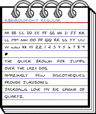 KibbyBoldFont Regular Font