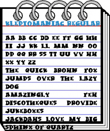 Kleptomaniac Regular Font