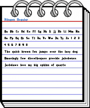 Klingon Regular Font