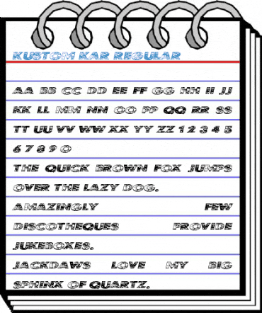 Kustom Kar Regular Font