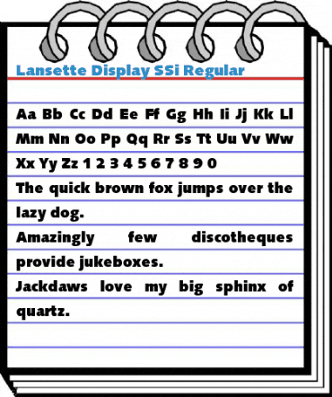 Lansette Display SSi Regular Font