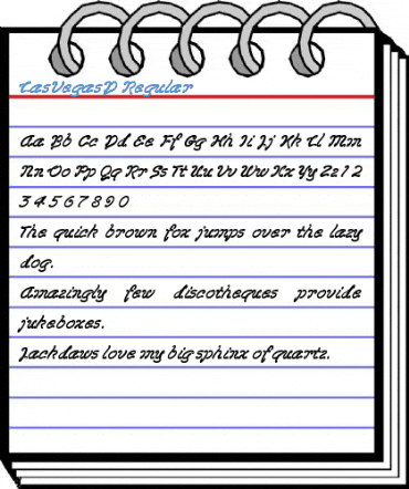 LasVegasD Regular Font