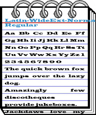 Latin-WideExt-Normal Regular Font