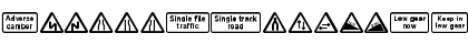 Road Caution Signs UK Part 1 Regular Font Road Caution Signs UK Part 1 Regular Font