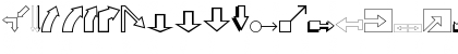 Pointers outline Regular Font