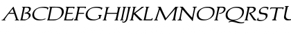 Trajans-Caps-Extended Bold Italic Font