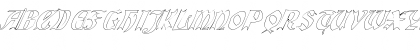 QuaelGothicHollowItalics Regular Font