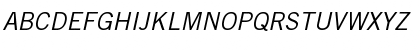 TradeGothic LT Oblique Regular Font