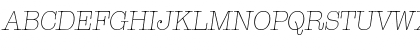 TypewriterSerial-Xlight Italic Font TypewriterSerial-Xlight Italic Font