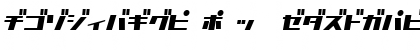 D3 Factorism Katakana Italic Regular Font