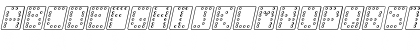 Domino bred kursiv omrids Regular Font Domino bred kursiv omrids Regular Font