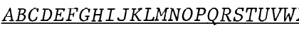 JMH Typewriter mono Under Italic Font JMH Typewriter mono Under Italic Font