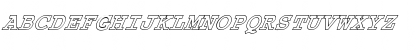 FZ DIGITAL 3 HOLLOW ITALIC Normal Font