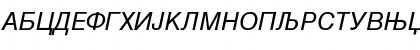 Macedonian Helv Italic Font