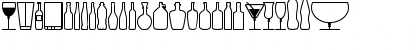 Glass and bottles St Regular Font