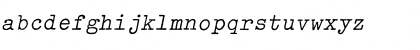 Typewriter Oblique Font