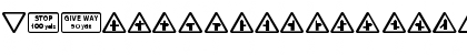 Road Caution Signs UK Part 1 Regular Font Road Caution Signs UK Part 1 Regular Font
