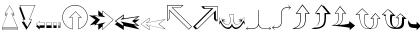 Pointers outline Regular Font