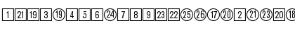 CircledNumbers DB Regular Font CircledNumbers DB Regular Font