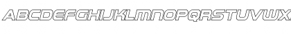 Omega Flight Outline Italic Regular Font Omega Flight Outline Italic Regular Font