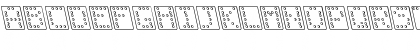 Domino bred kursiv omrids Regular Font Domino bred kursiv omrids Regular Font
