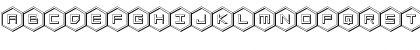 HEX:gon 3D Regular Font