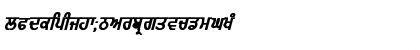 GurmukhiLys 010 Bold Italic Font GurmukhiLys 010 Bold Italic Font