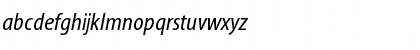 MyriadRegularCondensedItalic Normal Font