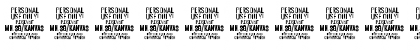Kanvas Black PERSONAL USE Regular Font