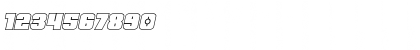 Elephant Gun Outline Italic Regular Font
