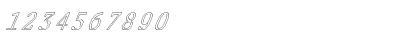 FZ DIGITAL 1 HOLLOW ITALIC Normal Font