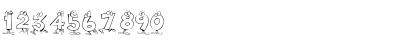 KR Toon Numbers Regular Font KR Toon Numbers Regular Font