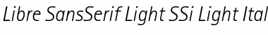 Libre SansSerif Light SSi Light Italic Font
