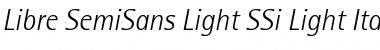 Libre SemiSans Light SSi Light Italic Font