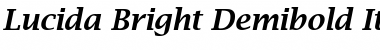 Lucida Bright Demibold Italic Font