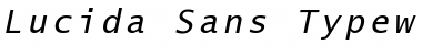 Lucida Sans Typewriter Oblique Font