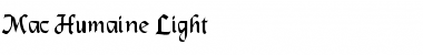Mac Humaine Light Font