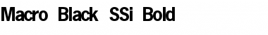Macro Black SSi Bold Font