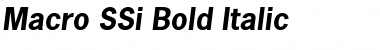 Macro SSi Bold Italic