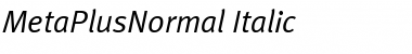 MetaPlusNormal Italic Font