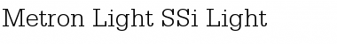 Metron Light SSi Font